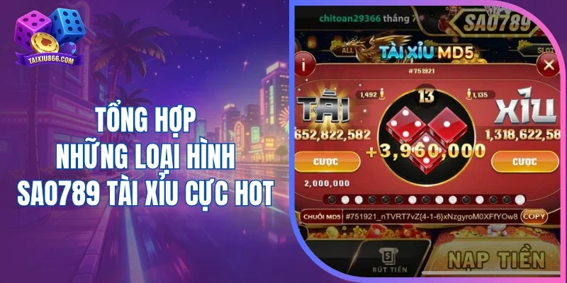 Tổng hợp những loại hình Sao789 tài xỉu cực hot
